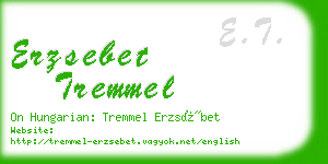 erzsebet tremmel business card